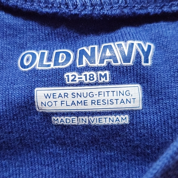 Old Navy short set pajamas Size 12-18 months Color royal blue and orange 🍊 - Picture 5 of 6